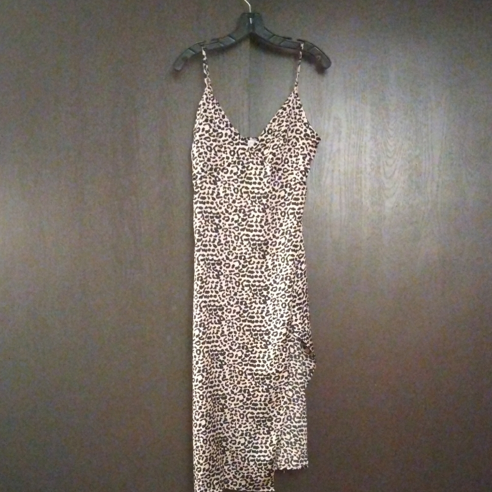Leopard Print Spaghetti Strap Dress